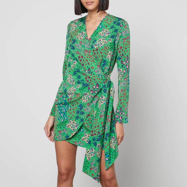 Never Fully Dressed Vienna Animal Print Crepe Wrap Dress - UK 12 on Productcaster.