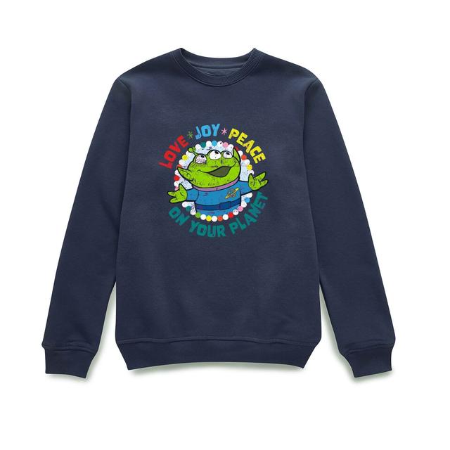 Disney Love, Joy, Peace Christmas Jumper - Navy - XS - Navy on Productcaster.