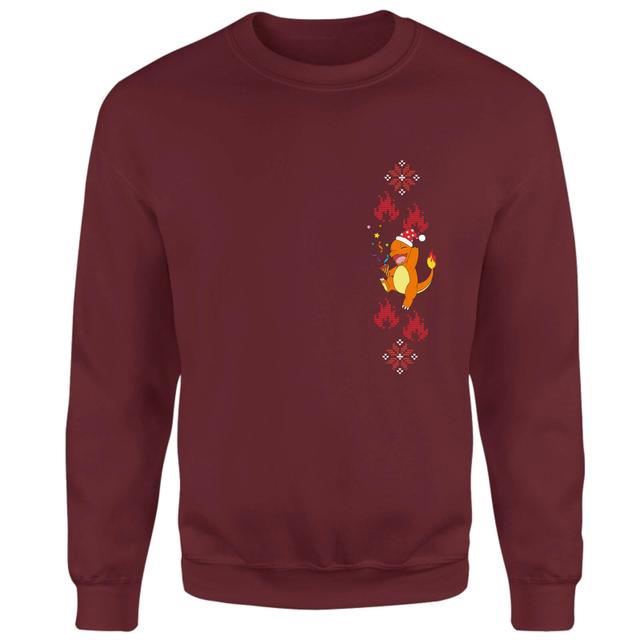 Pokemon Charmander Party Christmas Jumper - Burgundy - S on Productcaster.