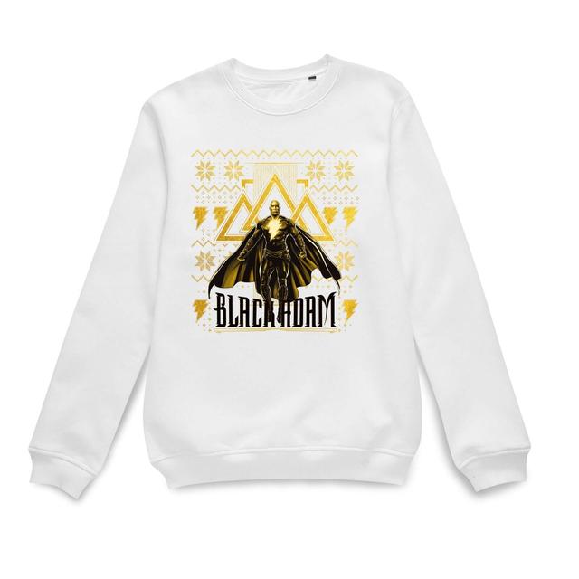 Black Adam Gold Christmas Christmas Jumper - White - XXL - Blanco on Productcaster.