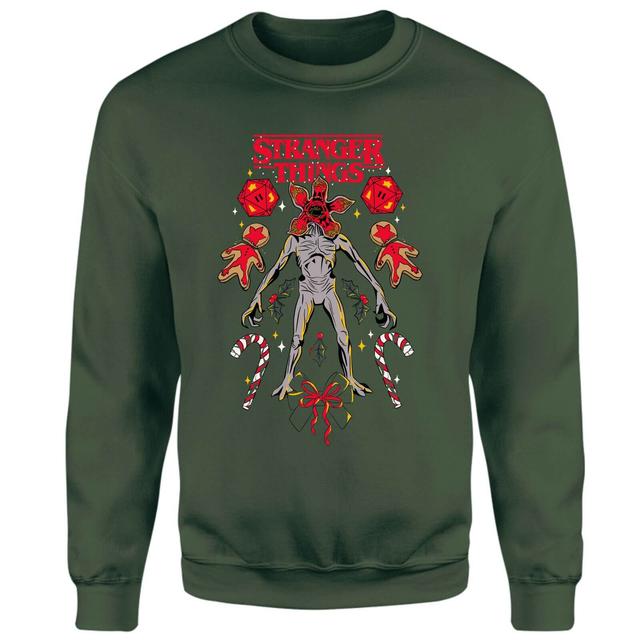 Stranger Things Demogorgon Christmas Christmas Jumper - Green - L on Productcaster.