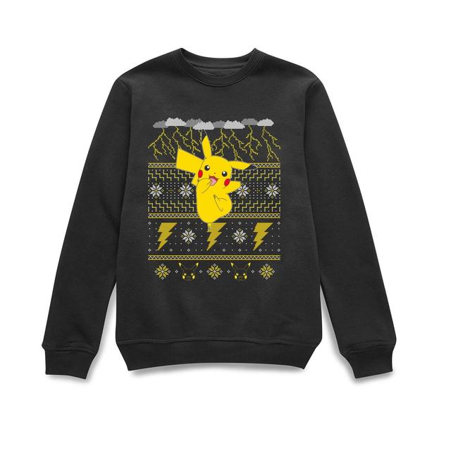 Pokemon Pikachu Christmas Christmas Jumper - Black - M - Schwarz on Productcaster.