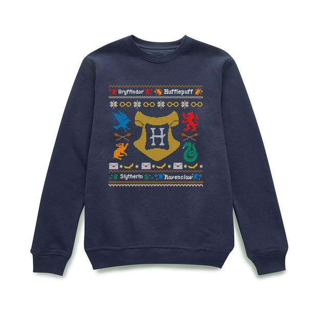 Harry Potter Houses Christmas Jumper - Navy - S on Productcaster.