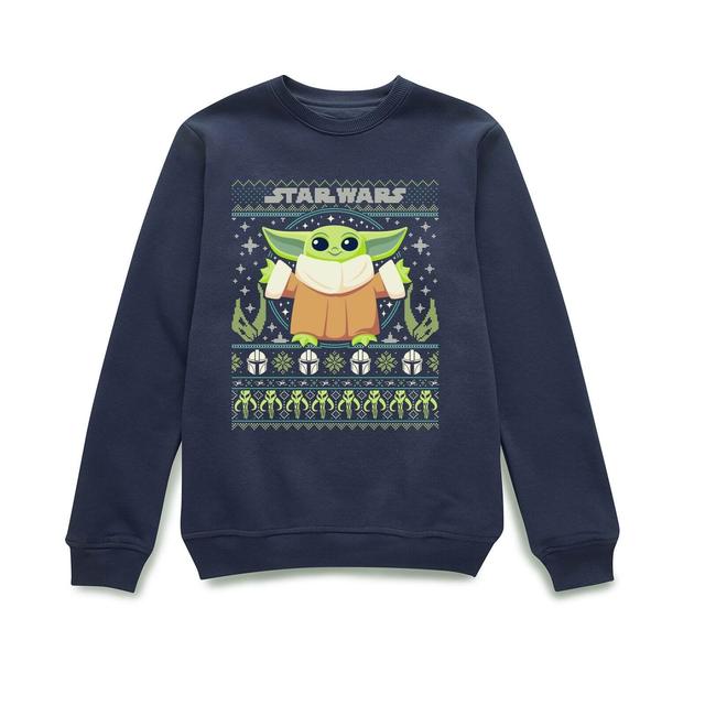 The Mandalorian Grogu Christmas Christmas Jumper - Navy - XS - Marineblau on Productcaster.