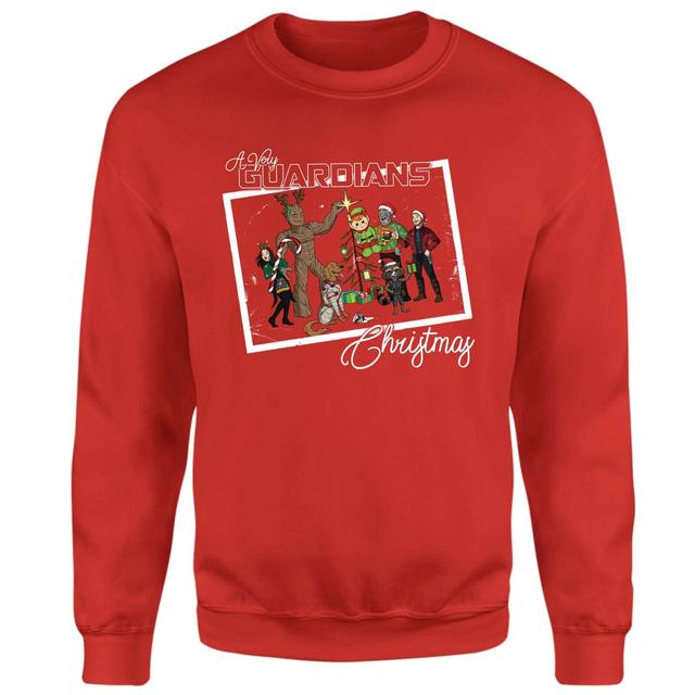 Marvel Group Polaroid Christmas Jumper - Red - L - Rojo on Productcaster.