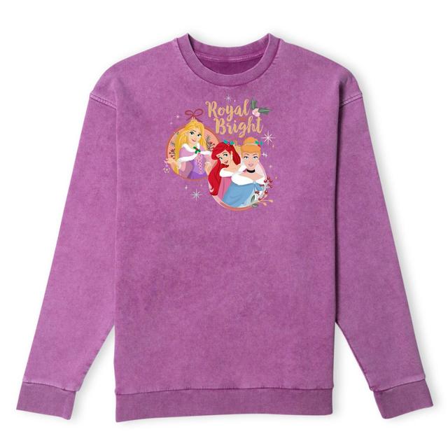 Disney Royal And Bright Christmas Jumper - Purple Acid Wash - M - Purple Acid Wash on Productcaster.