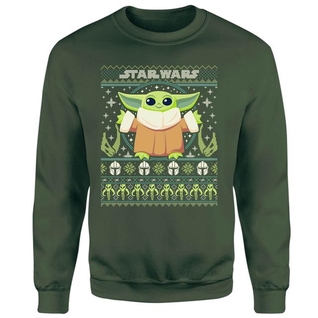 The Mandalorian Grogu Christmas Christmas Jumper - Green - XS - Grün on Productcaster.