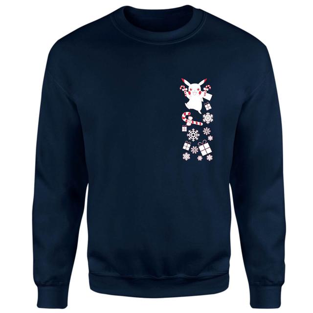 Pokemon Pikachu Candycanes Christmas Jumper - Navy - S - Navy on Productcaster.