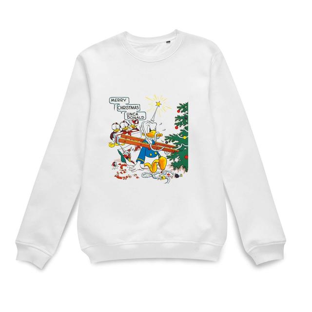 Disney Uncle Donald Pull De Noël - White - M - Blanc on Productcaster.