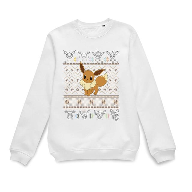 Pokemon Eevee Christmas Jumper - White - 4XL on Productcaster.