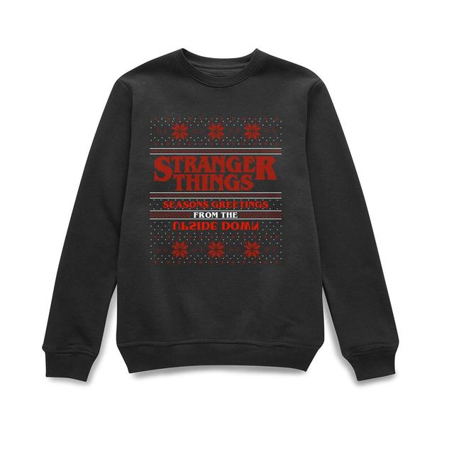 Jersey navideño Seasons Greetings From The Upside Down de Stranger Things - Negro - XXL - Negro on Productcaster.