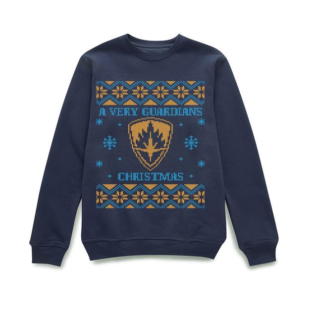 Marvel A Very Guardians Christmas Weihnachtspullover – Navy - XS on Productcaster.