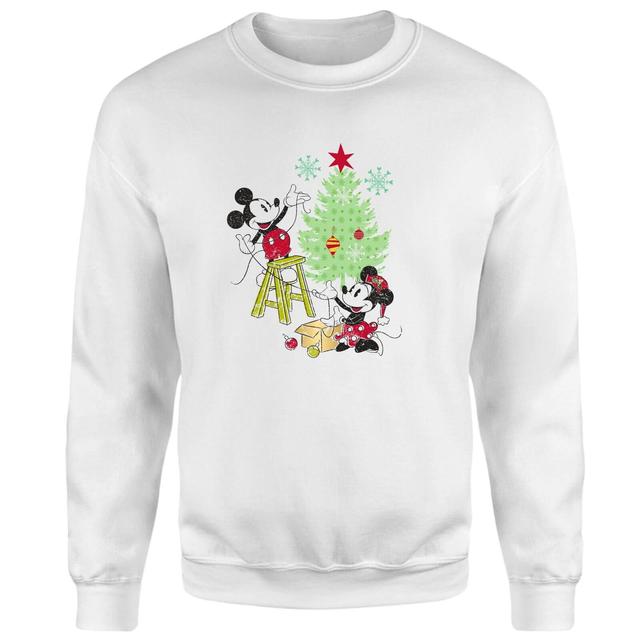 Jersey navideño de árbol de Navidad de Disney con Mickey Mouse - Blanco - XL - Blanco on Productcaster.