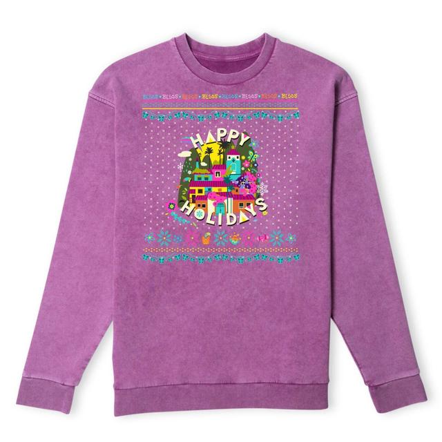 Jersey de Navidad Happy Holidays de Disney - Purple Acid Wash - XS - Purple Acid Wash on Productcaster.