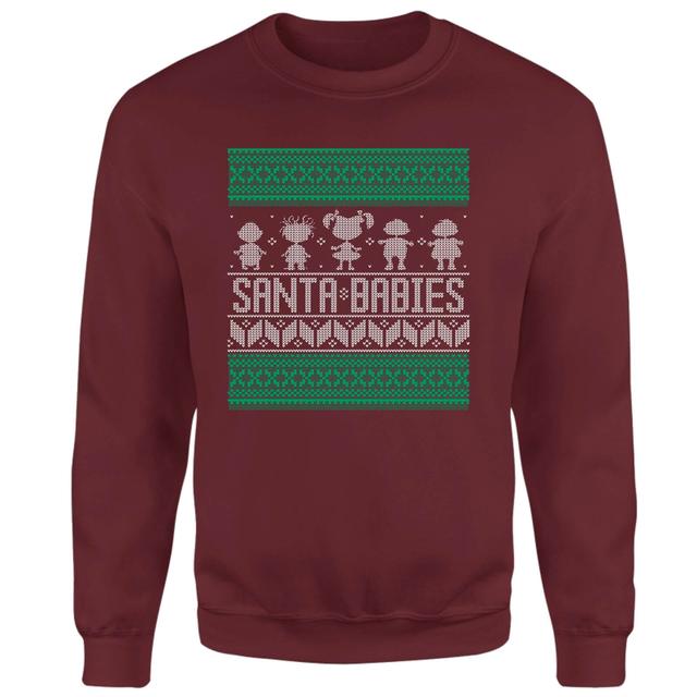 Rugrats Santa Babies Christmas Jumper - Burgundy - M - Bordeauxrot on Productcaster.