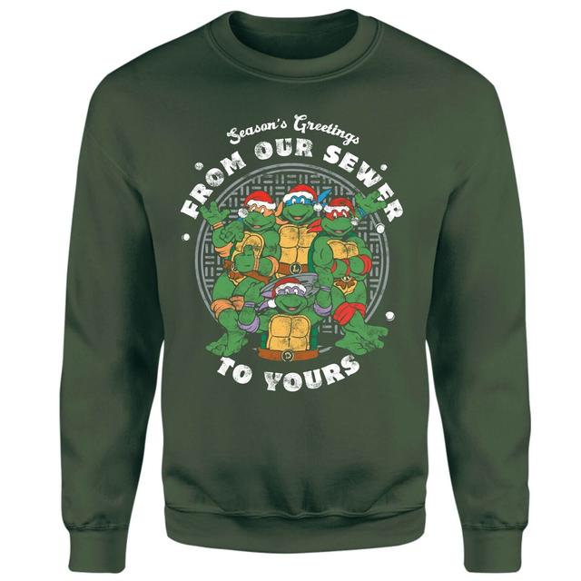 Jersey navideño Sewer Season's Greetings de las Tortugas Ninja de Teenage Mutant - Verde - M on Productcaster.