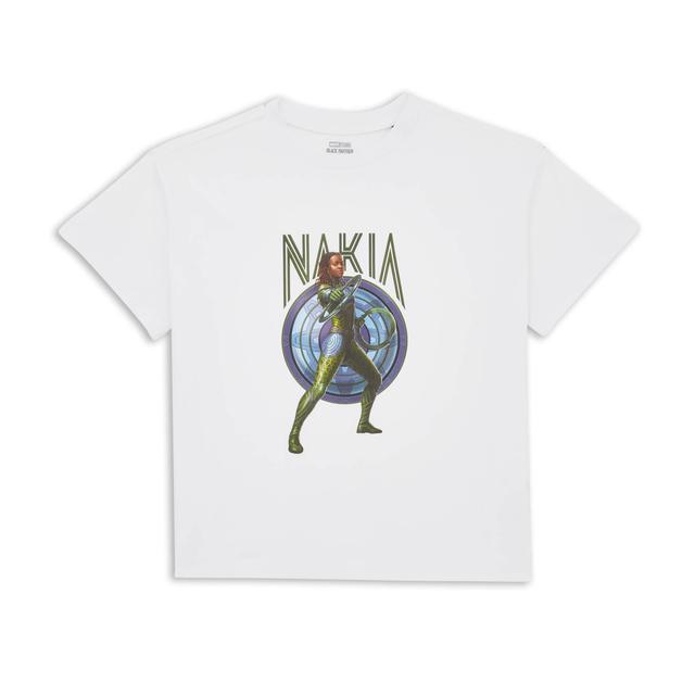 Wakanda Forever Nakia Frauen Cropped T-Shirt - Weiß - S on Productcaster.