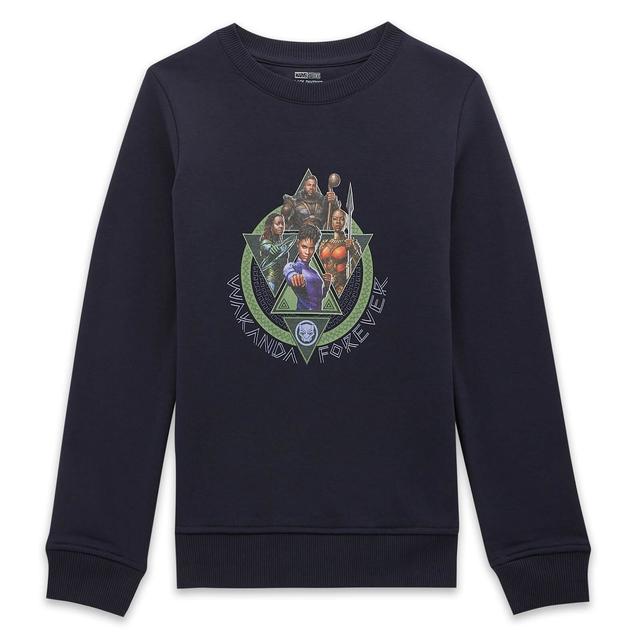 Wakanda Forever Characters Composition Kinder Sweatshirt - Navy - 9-10 Jahre on Productcaster.