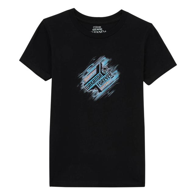 Wakanda Forever Fade Kids' T-Shirt - Black - 9-10 Years - Black on Productcaster.