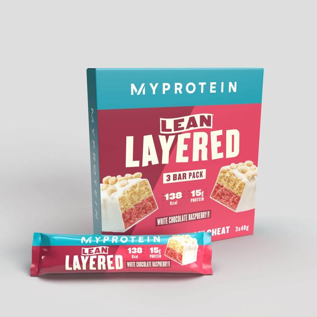 Lean Layered Bar - 3 x 40g - White Chocolate and Raspberry on Productcaster.