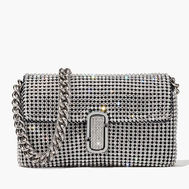 Marc Jacobs The Rhinestone J Mini Shoulder Bag Silver on Productcaster.