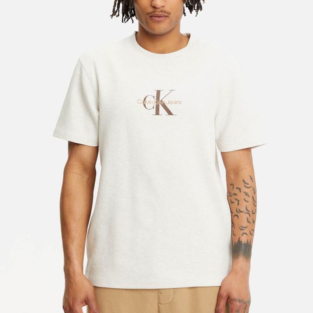 Calvin Klein Jeans Archival Monologo Cotton Jersey Waffle T-Shirt - XL on Productcaster.