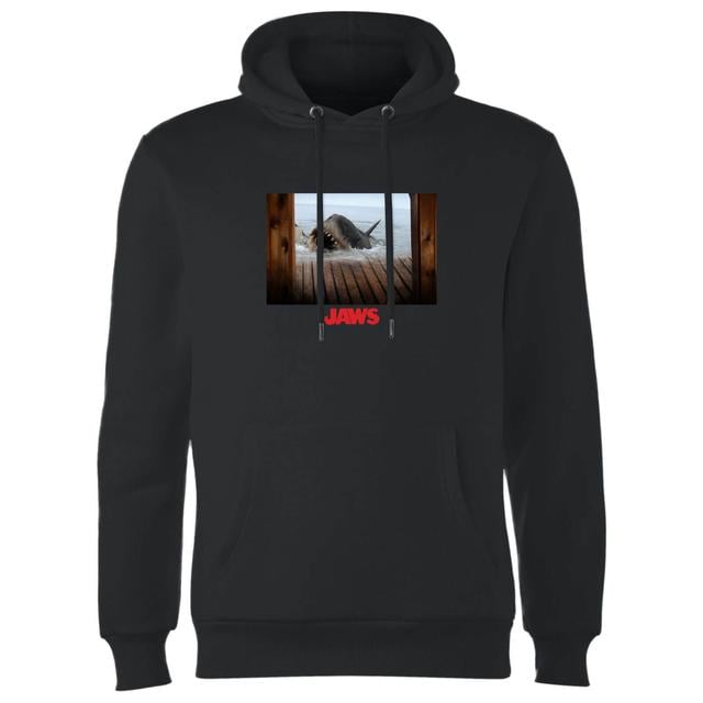 Jaws Shark Scene Hoodie - Black - M - Black on Productcaster.