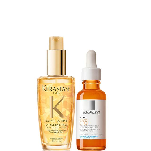 Kérastase X La Roche-Posay Signature Serums - Elixir Ultime L'Original Oil 30ml and Pure Vitamin C10 Serum 30ml on Productcaster.