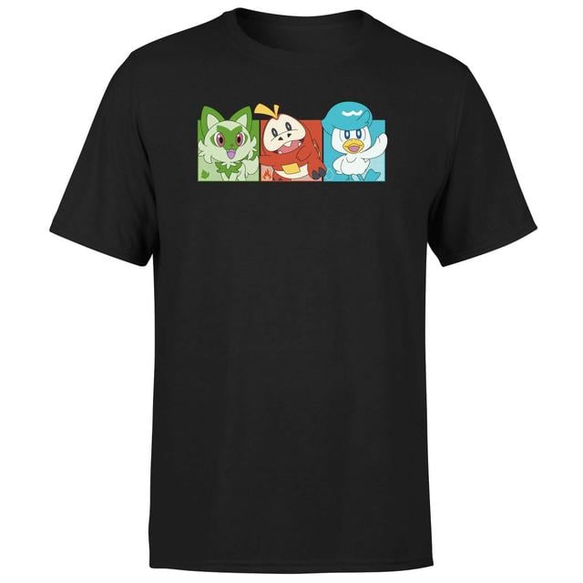 Camiseta unisex 1st Starters Panels de Pokémon - Negro - XXL - Negro on Productcaster.