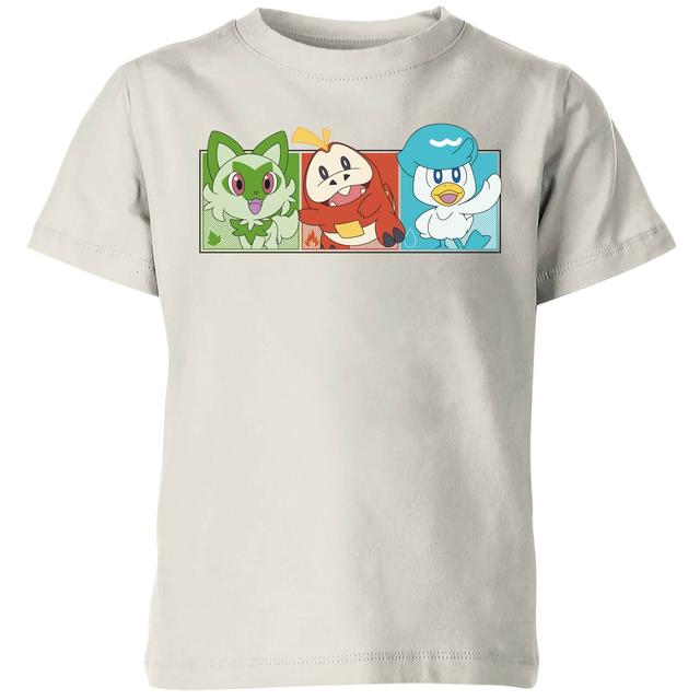 Camiseta para niño 1st Starters Panels de Pokémon - Crema - 9-10 años - Crema on Productcaster.