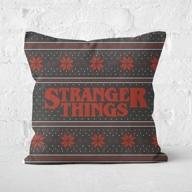 Stranger Things Seasons Greetings From The Upside Down Square Cushion - 60x60cm - Soft Touch on Productcaster.