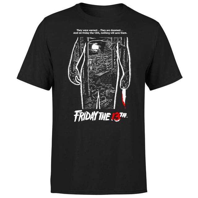 Friday the 13th Classic Poster Mono Men's T-Shirt - Black - 4XL - Schwarz on Productcaster.