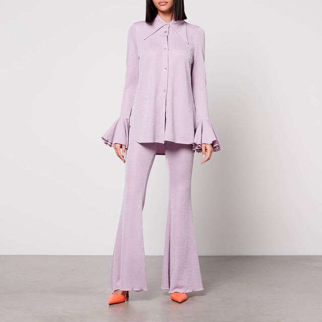 Sleeper Lurex Lounge Shirt and Trouser Set - XS on Productcaster.