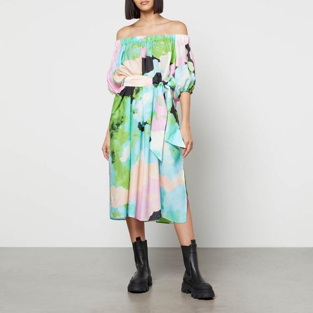 Stine Goya Kian Belted Gauze Midi Dress - XS on Productcaster.