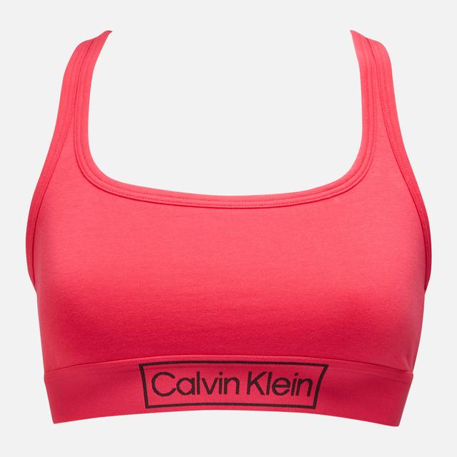 Calvin Klein Reimagined Heritage Unlined Cotton-Blend Bralette - M on Productcaster.