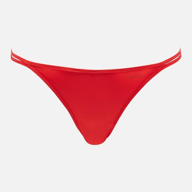 Calvin Klein Double Strap Jersey Thong - XS on Productcaster.