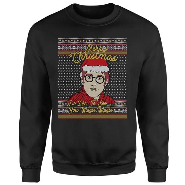 I'd Like To See You Wiggle Wiggle Christmas Jumper - Black - XL - Schwarz on Productcaster.