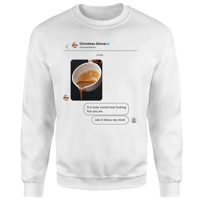 Christmas Dinner Messages Christmas Jumper - White - XL - Weiß on Productcaster.