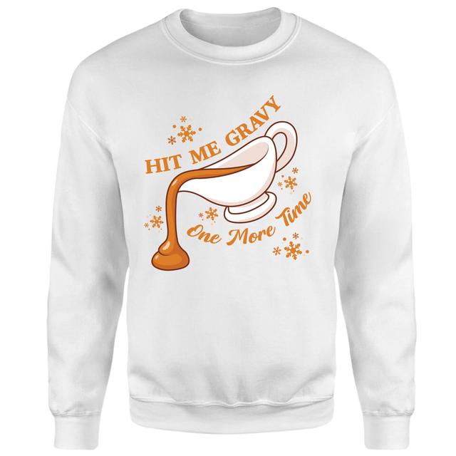 Hit Me Gravy One More Time Christmas Jumper - White - S - Weiß on Productcaster.