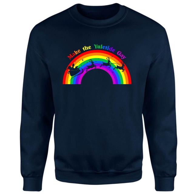 Make The Yuletide Gay Christmas Jumper - Navy - XXL - Marineblau on Productcaster.