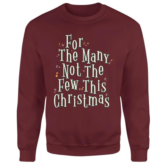 For The Many Not The Few This Christmas Christmas Jumper - Burgundy - XL - Burgundy on Productcaster.