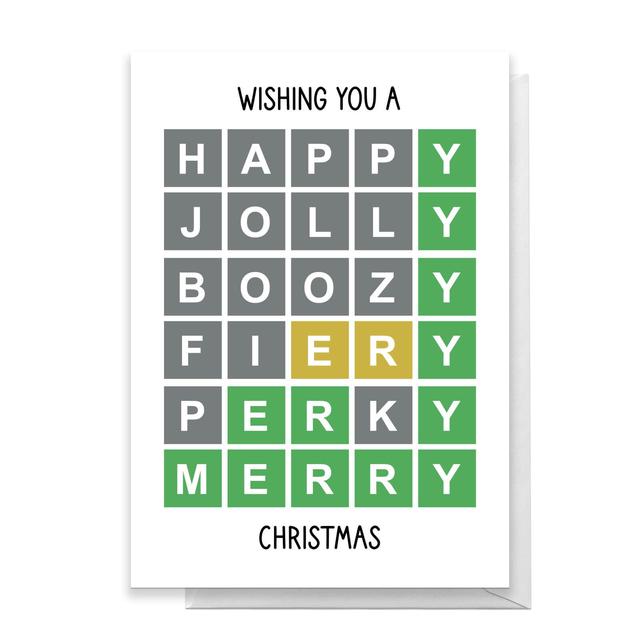 Wishing You A Word Puzzle Christmas Greetings Card - Large Card on Productcaster.