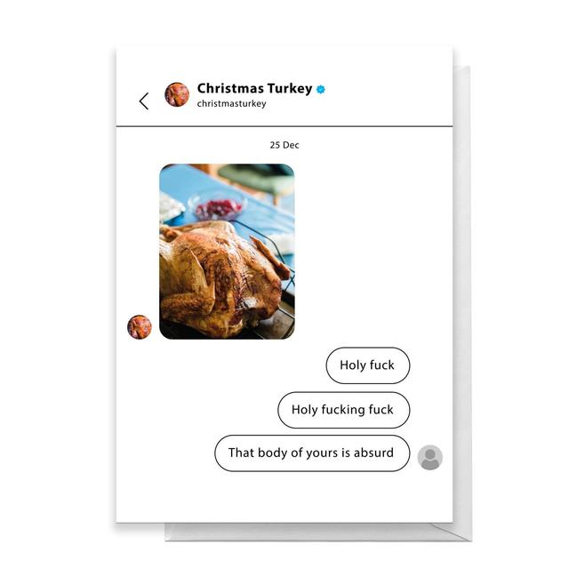 Christmas Turkey Flirting Greetings Card - Giant Card on Productcaster.