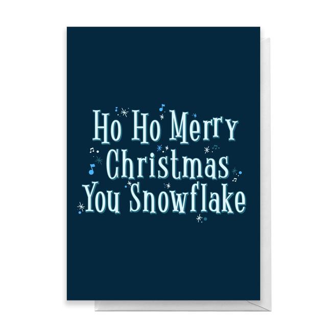 Ho Ho Merry Christmas You Snowflake Greetings Card - Large Card on Productcaster.