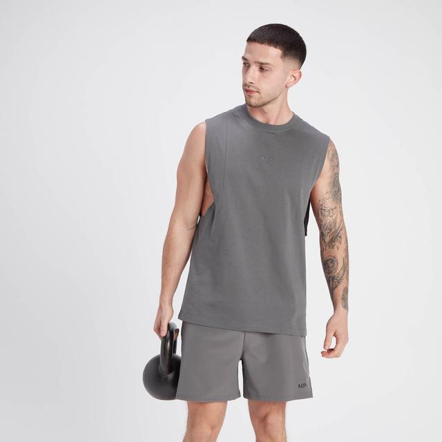 MP Pánský Adapt Drop Armhole Top Bez Rukávů – Popelavě Šedý - S on Productcaster.