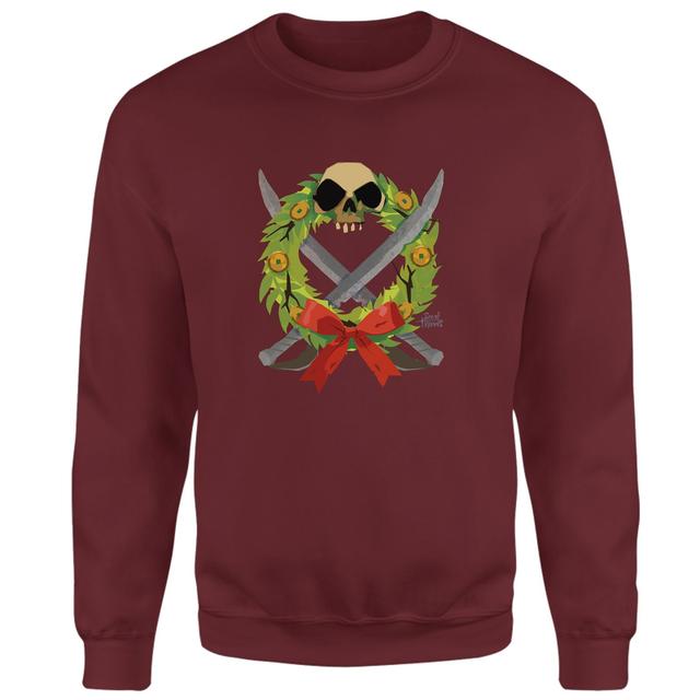 Sea of Thieves Pirate Wreath Sweatshirt - Burgundy - S - Bordeauxrot on Productcaster.