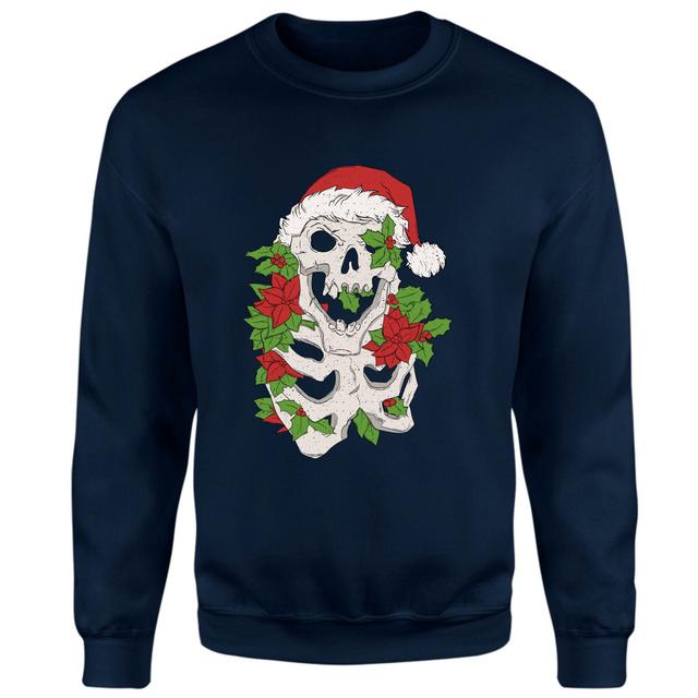 Sea of Thieves Festive Skeleton Sweatshirt - Navy - M - Marineblau on Productcaster.