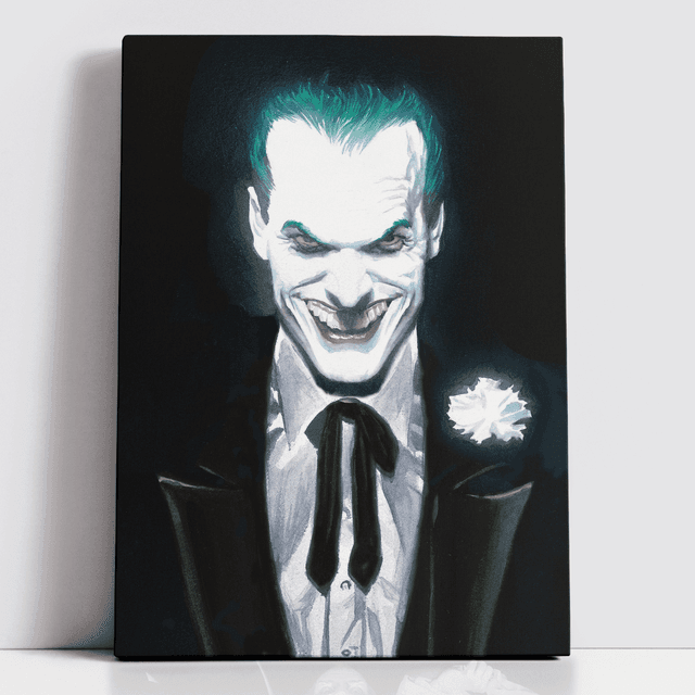 Decorsome x Batman Alex Ross - The Joker Rectangular Canvas - 20x30 inch on Productcaster.