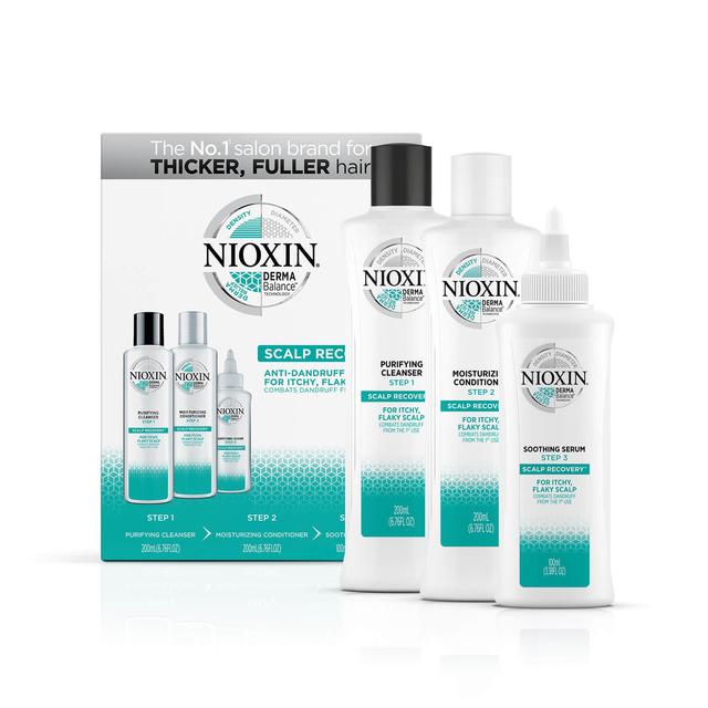 NIOXIN 3-Part Scalp Recovery Anti-Dandruff System Kit for Itchy, Flaky, Dry Scalp on Productcaster.