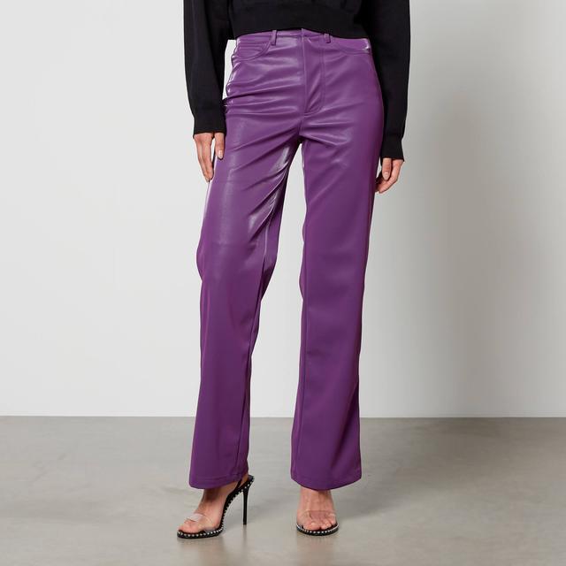 Rotate Birger Christensen Faux Leather Straight-Leg Trousers - DK 32/UK 4 on Productcaster.